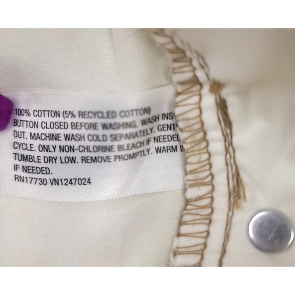 Future Collective Jenny K. Lopez Womens Straight Leg Cream Jeans Size 24 - Picture 6 of 9